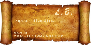 Lupsor Blandina névjegykártya