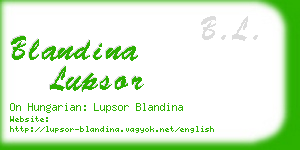 blandina lupsor business card